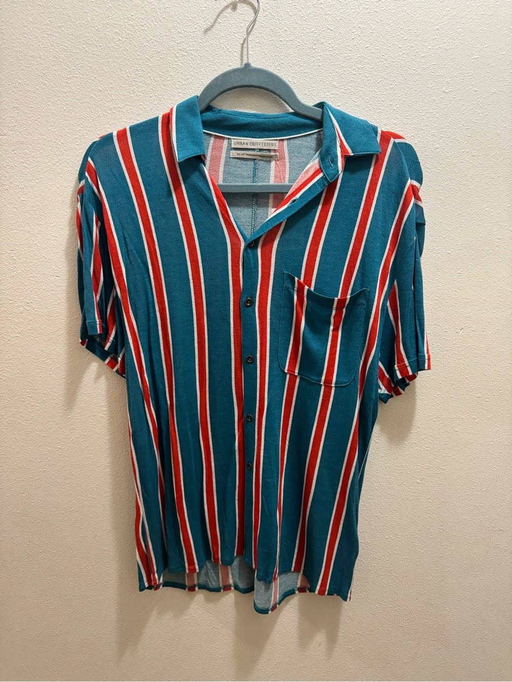 Urban Outfitters Striped Short-Sleeve Button-Up Shirt